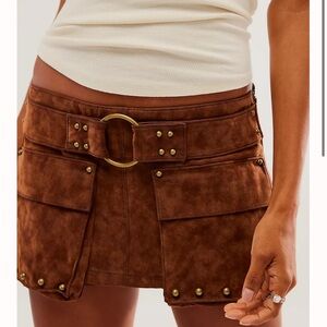 We The Free Micro Mini Suede Skort- Brand New without Tags!